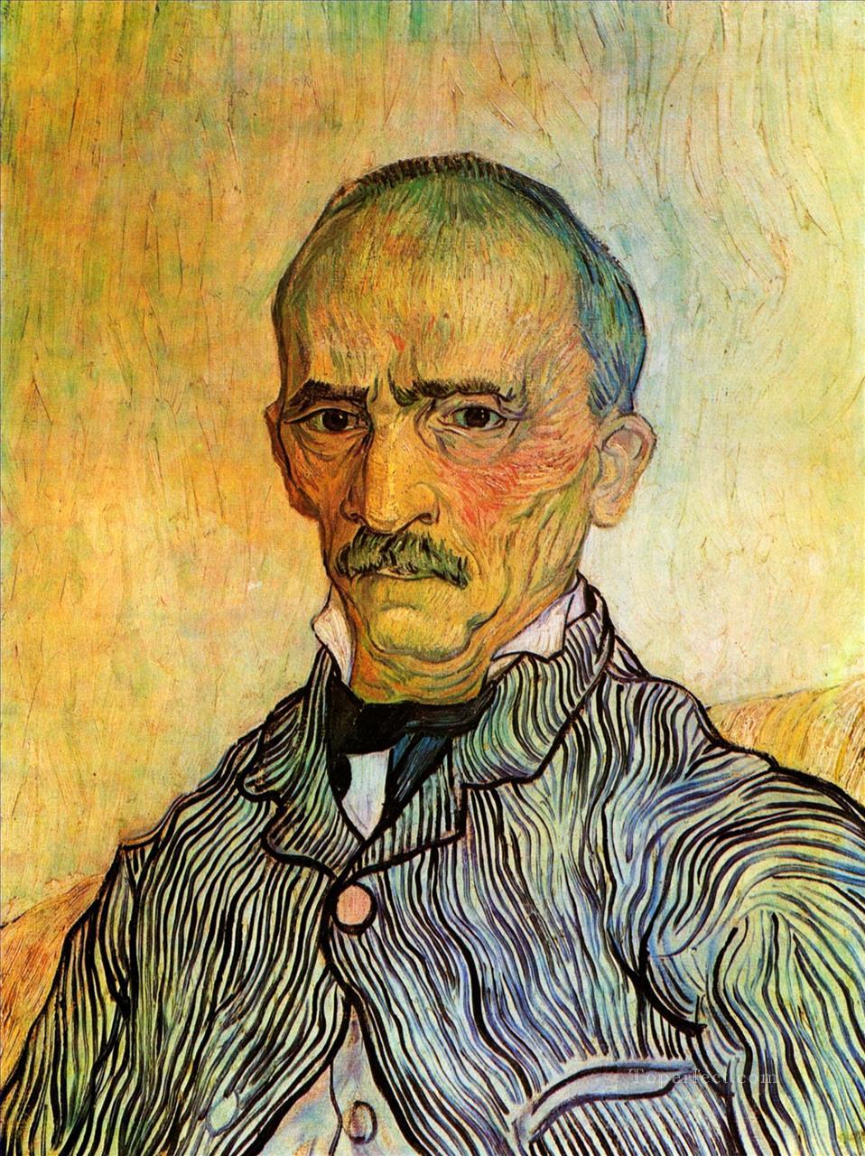 Portrait of Trabuc an Attendant at Saint Paul Hospital Vincent van Gogh Oil Paintings